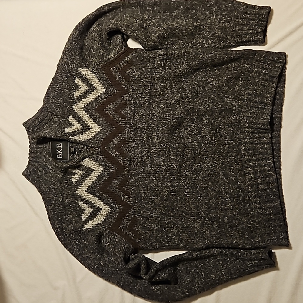 Quarter Zip Grey Sweater